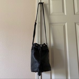 CARTEL Lambskin Leather Bucket Bag Purse